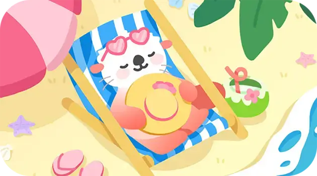 Self-care pets enjoying their time at the beach